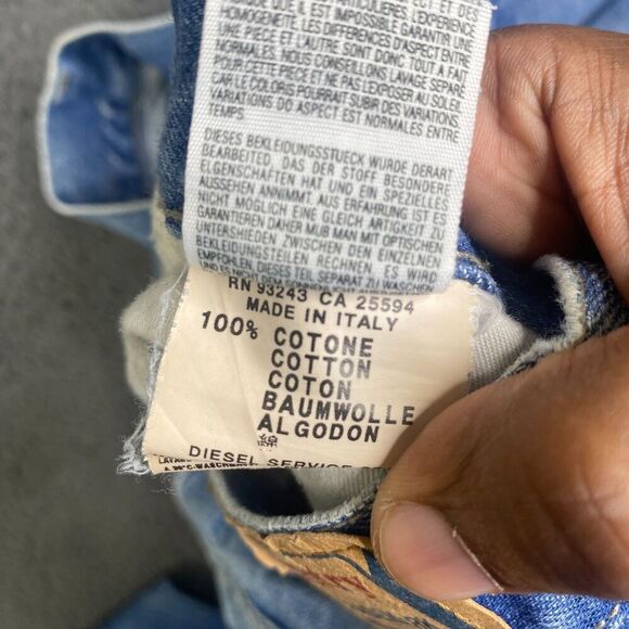 Diesel Fanker Jeans Men’s 33 (30x27) Slim Bootcut Denim Made In Italy Distressed - Picture 11 of 16